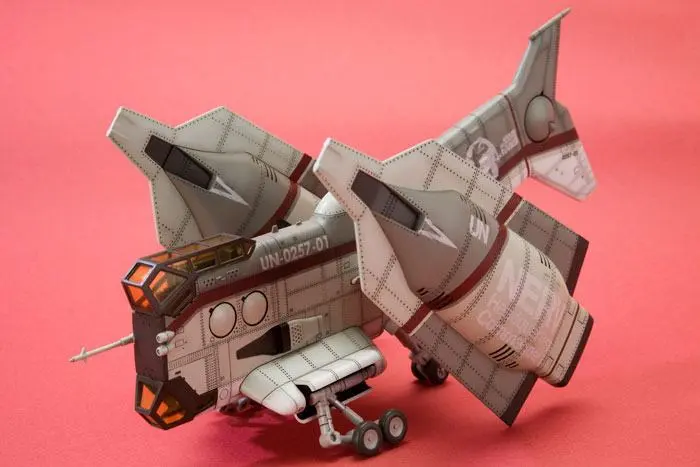 Evangelion: 3.0 Plastikmodell Bausatz 1/100 Vertical Take-Off & Landing Aircraft YAGR-N101 19 cm Produktfoto