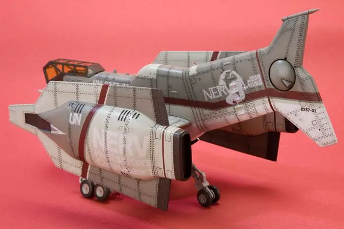 Evangelion: 3.0 Plastikmodell Bausatz 1/100 Vertical Take-Off & Landing Aircraft YAGR-N101 19 cm Produktfoto