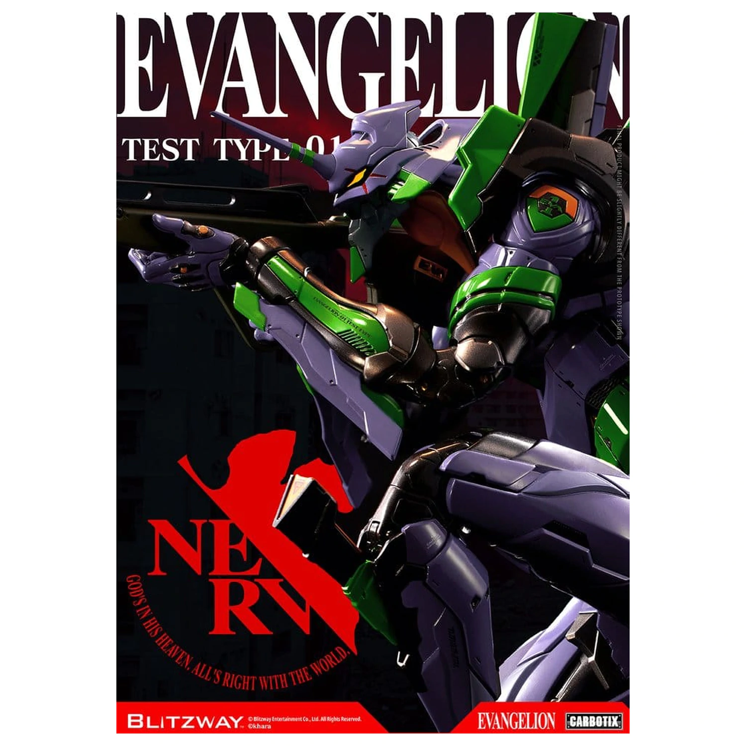 Evangelion Carbotix Action Figur Evangelion Unit-01 Test Type (Standard Ver.) 33 cm Produktfoto