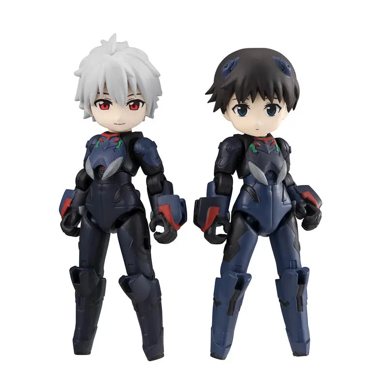 Evangelion Desktop Army Actionfiguren Shinji Ikari, Kaworu Nagisa & Evangelion 13 8 - 15 cm Produktfoto