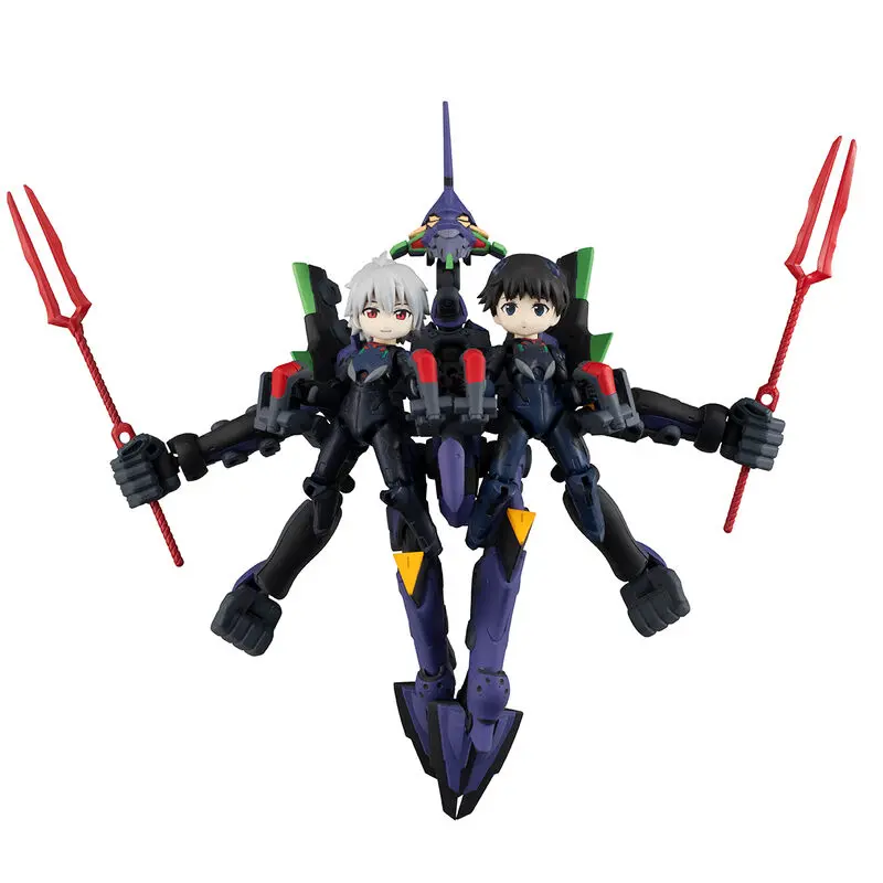 Evangelion Desktop Army Actionfiguren Shinji Ikari, Kaworu Nagisa & Evangelion 13 8 - 15 cm Produktfoto