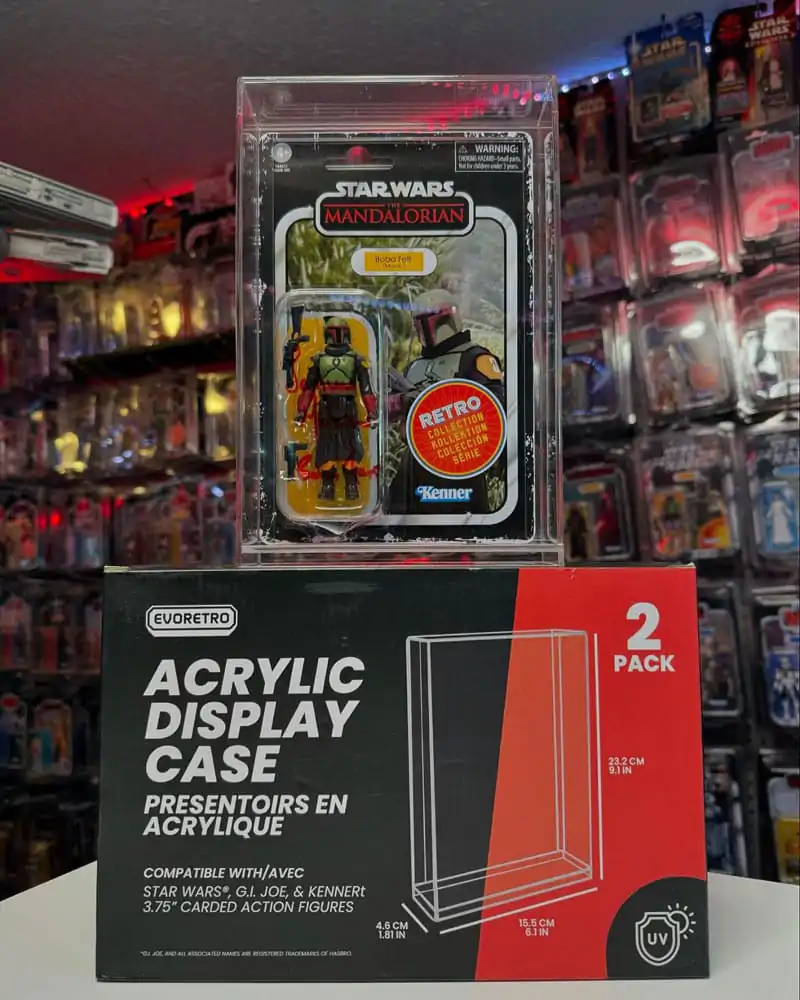 Evoretro Acryl Vitrinen 2er-Pack für Actionfiguren Produktfoto