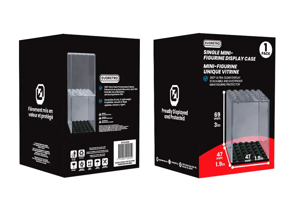 Evoretro Acryl Vitrine für Mini Figuren Einzeln Stapelbar Produktfoto