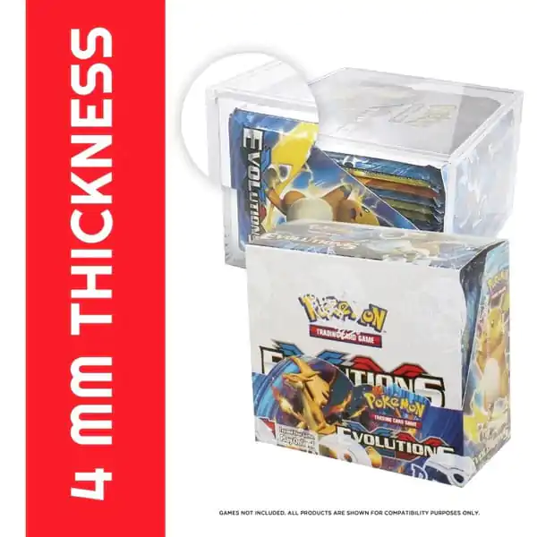 Evoretro Acryl Vitrine für Booster Boxen / Elite Trainer Boxen Ver. 1 mit Schiebedeckel Produktfoto
