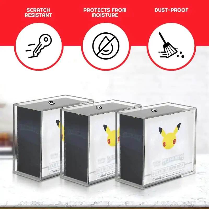 Evoretro Acryl Display Case für Booster Boxen / Elite Trainer Boxen Ver. 2 mit Sliding Lid Produktfoto