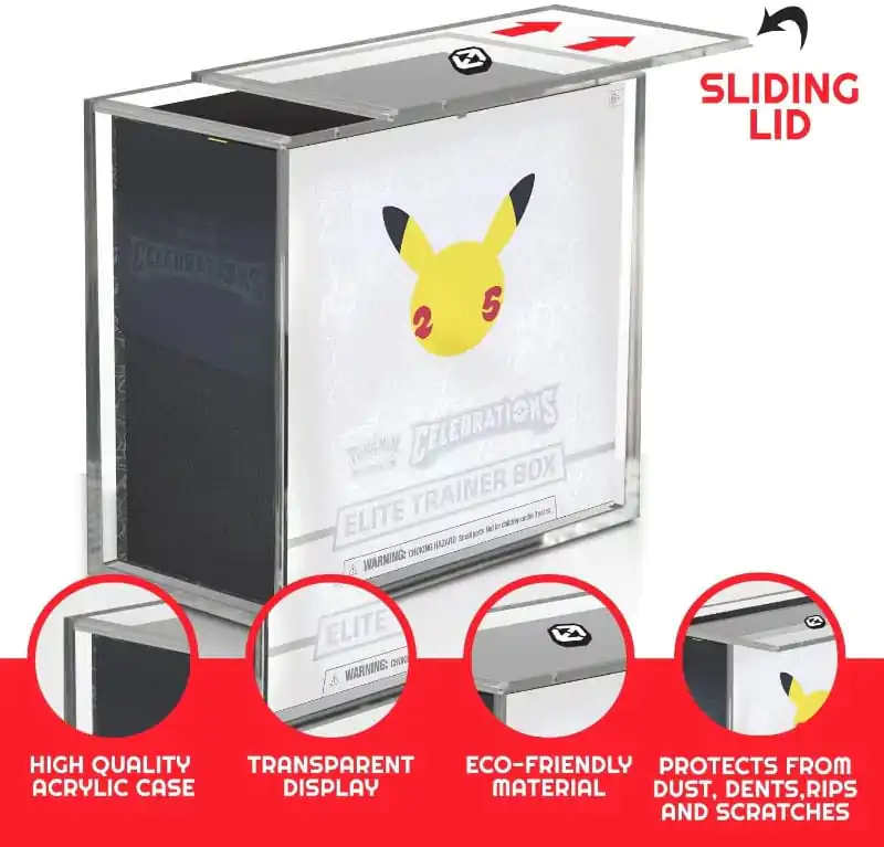 Evoretro Acryl Display Case für Booster Boxen / Elite Trainer Boxen Ver. 2 mit Sliding Lid Produktfoto
