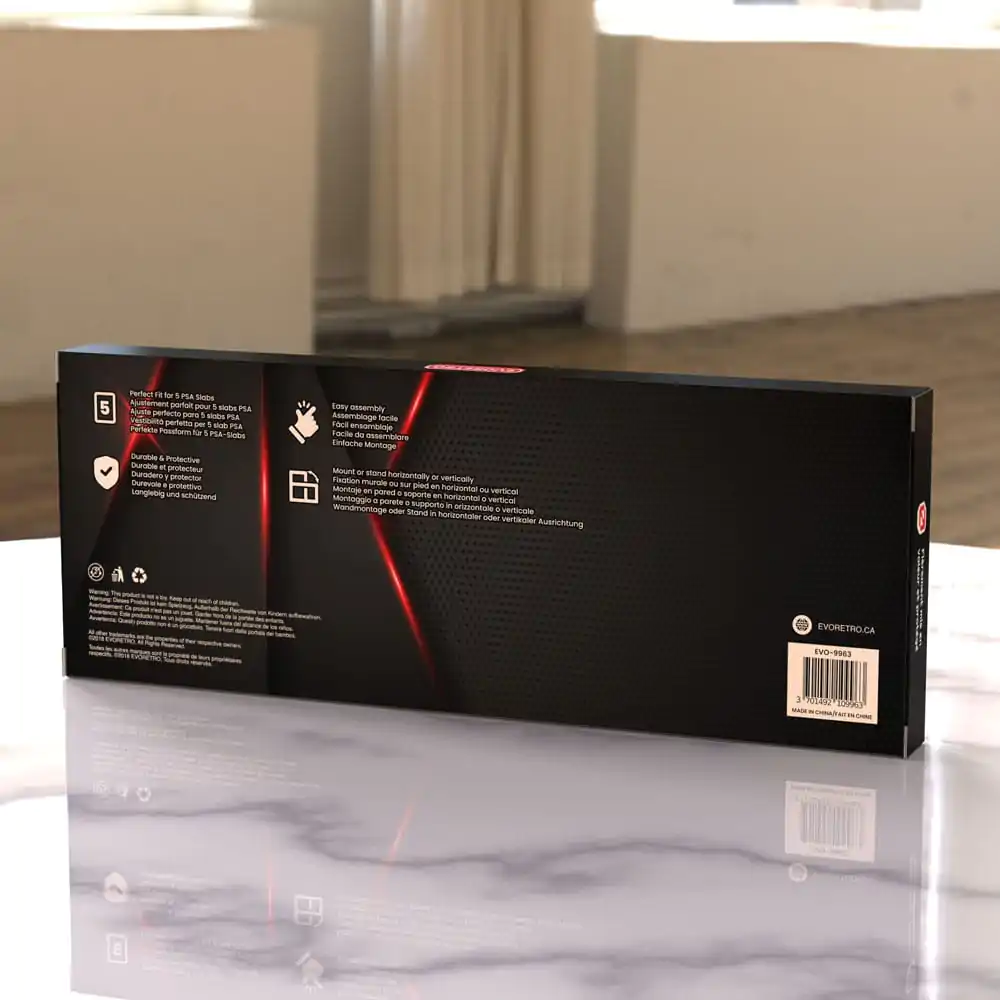 Evoretro Graded Card Display Rahmen für 5 PSA Graded Cards Produktfoto