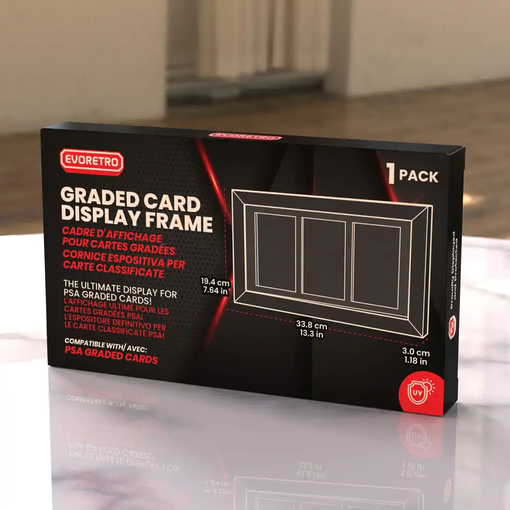 Evoretro Graded Card Display Rahmen für 3 PSA Graded Cards Produktfoto