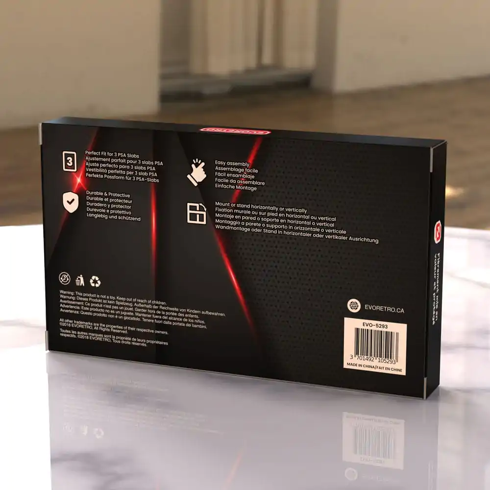Evoretro Graded Card Display Rahmen für 3 PSA Graded Cards Produktfoto