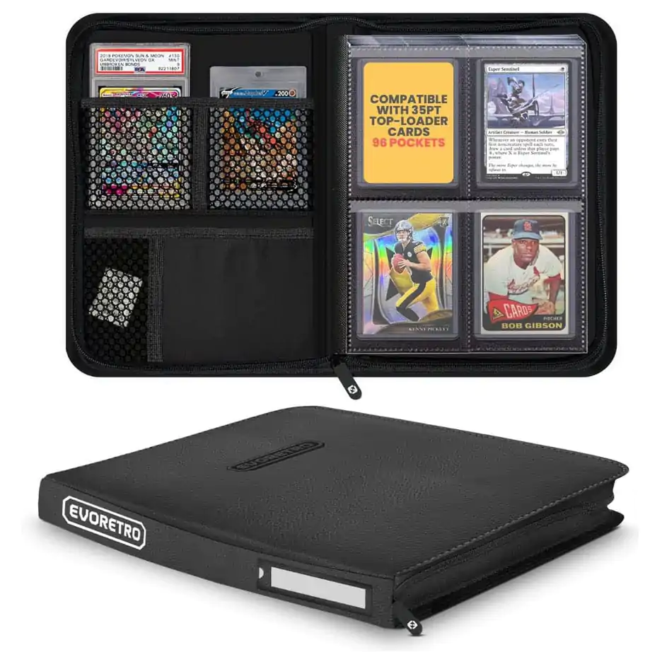 Evoretro Shield+ Topload Karten Binder Kompakt 96 Karten Schwarz Produktfoto