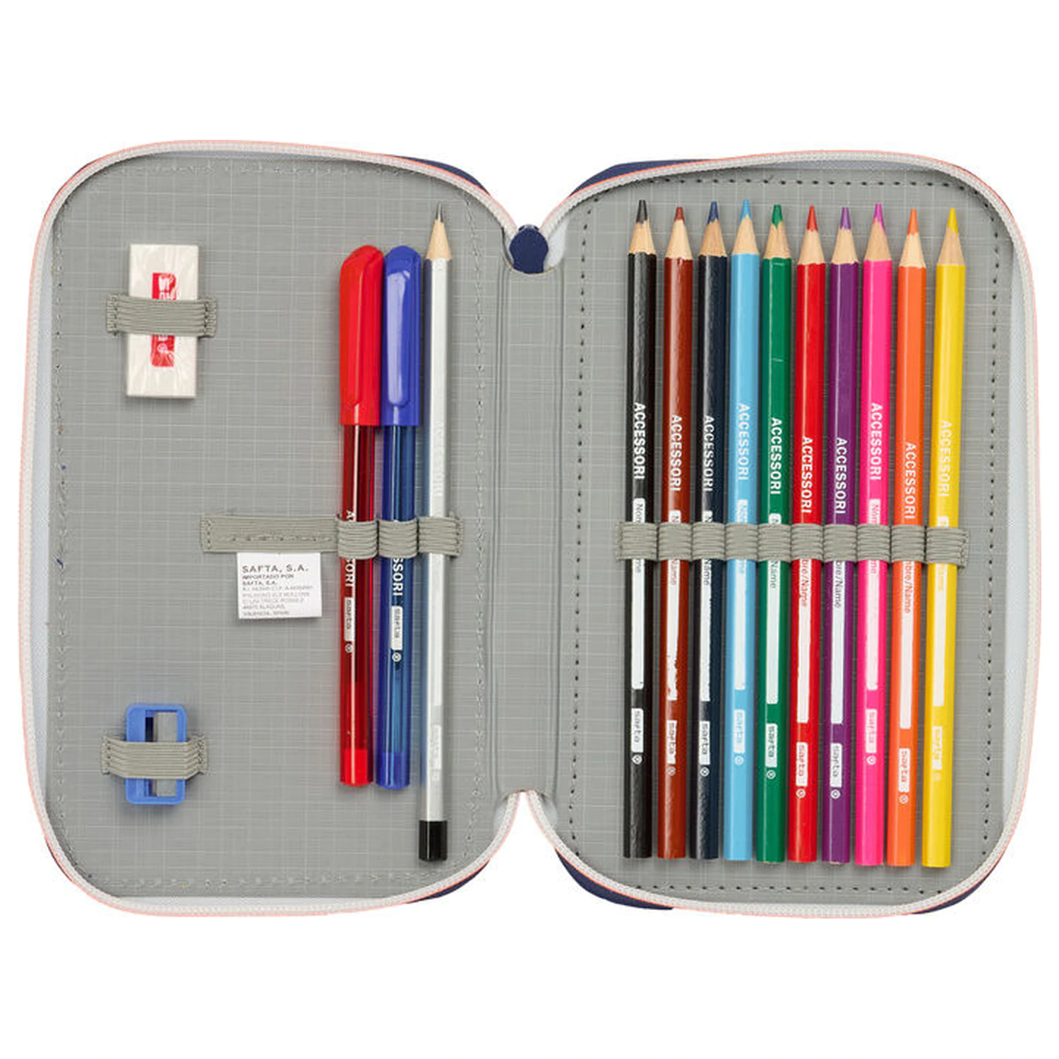 F.C. Barcelona 2 Ausrüstung 25/26 doppeltes Federmäppchen 29tlg. Produktfoto