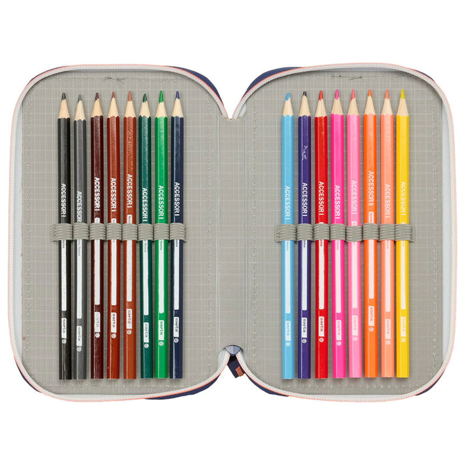 F.C. Barcelona 2 Equipment 25/26 Dreifach-Federmäppchen 37-teilig Produktfoto