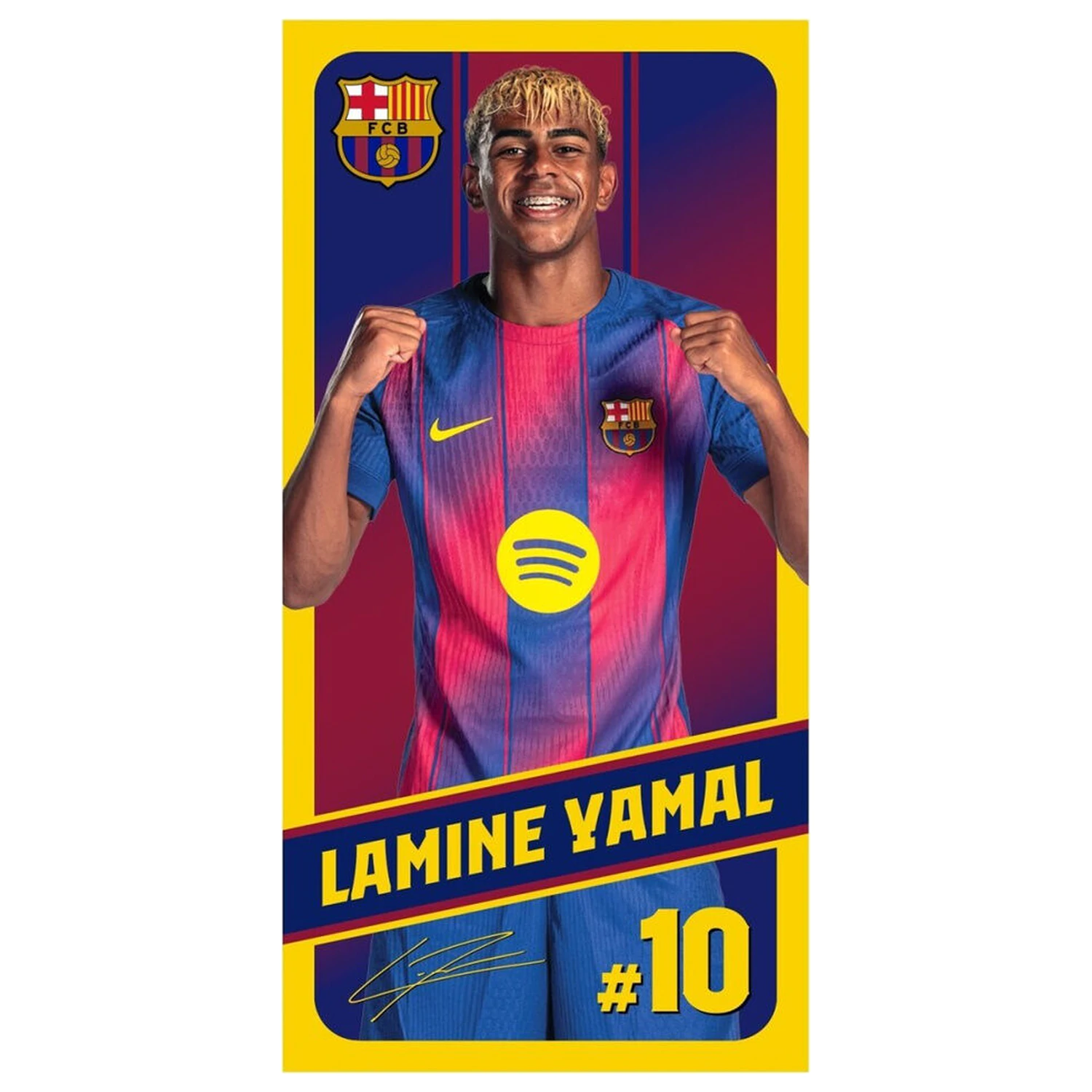 F.C Barcelona Lamine Yamal Mikrofaser Strandtuch Produktfoto