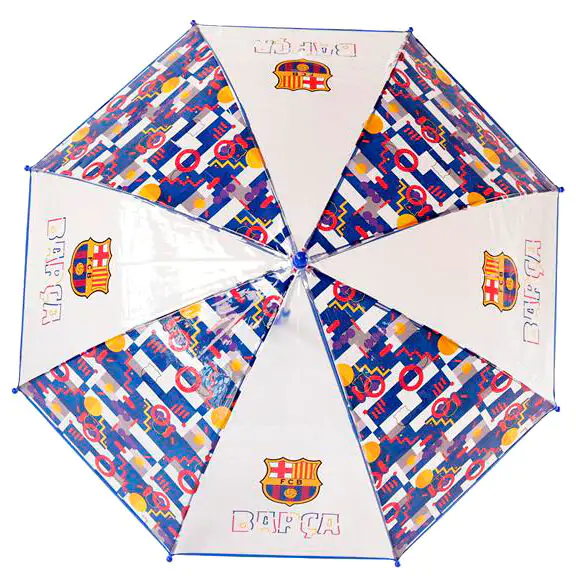 F.C Barcelona manueller transparenter Regenschirm 48cm Produktfoto