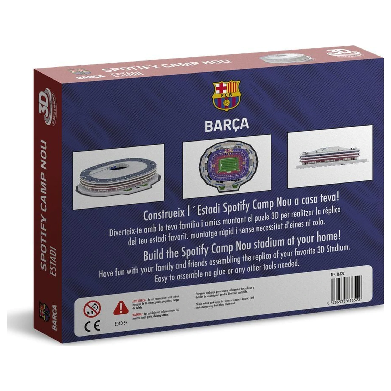 F.C. Barcelona Neues Spotify Camp Nou 3D Stadion Puzzle Produktfoto