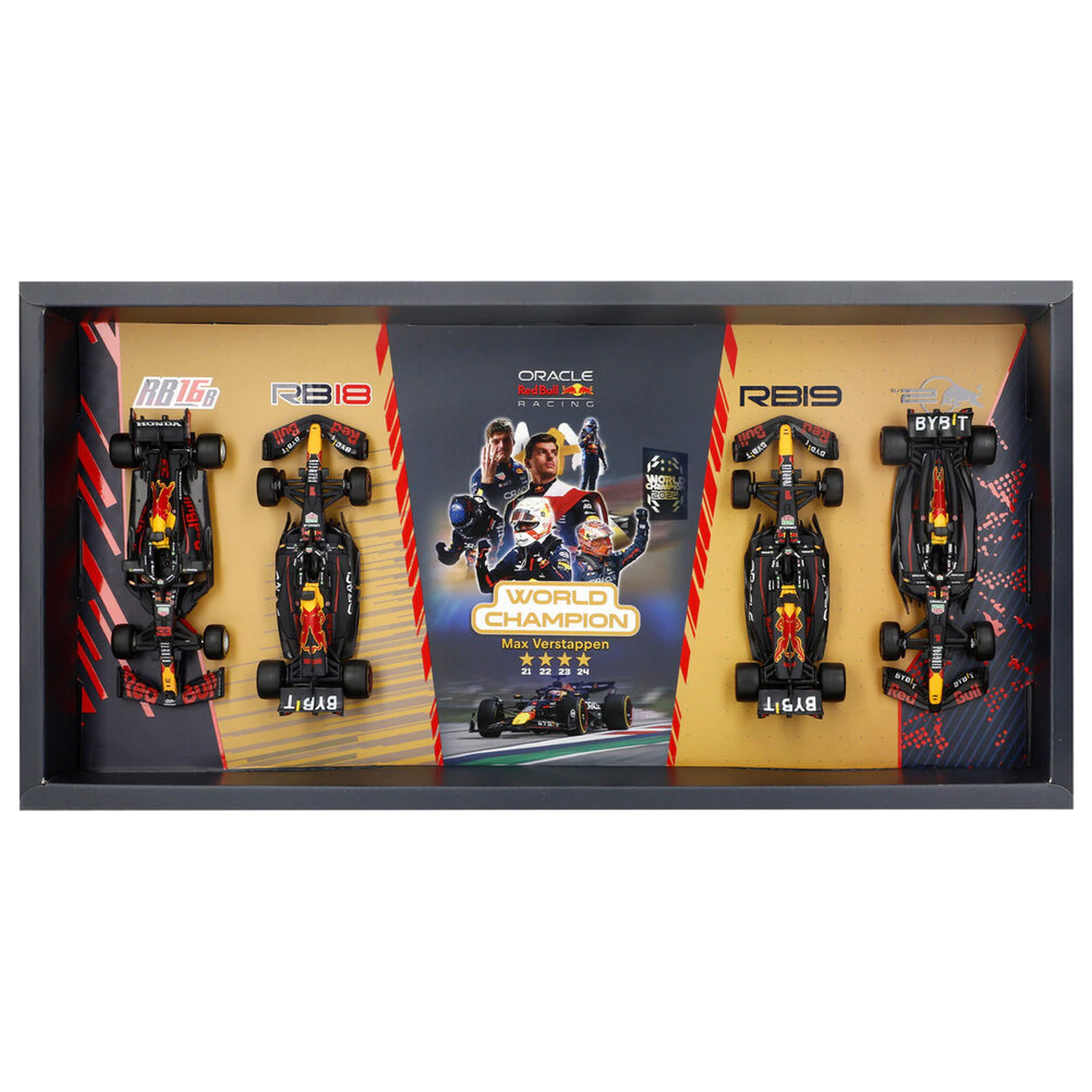 F1 Red Bull Championships Metallpackung 4 Autos Produktfoto