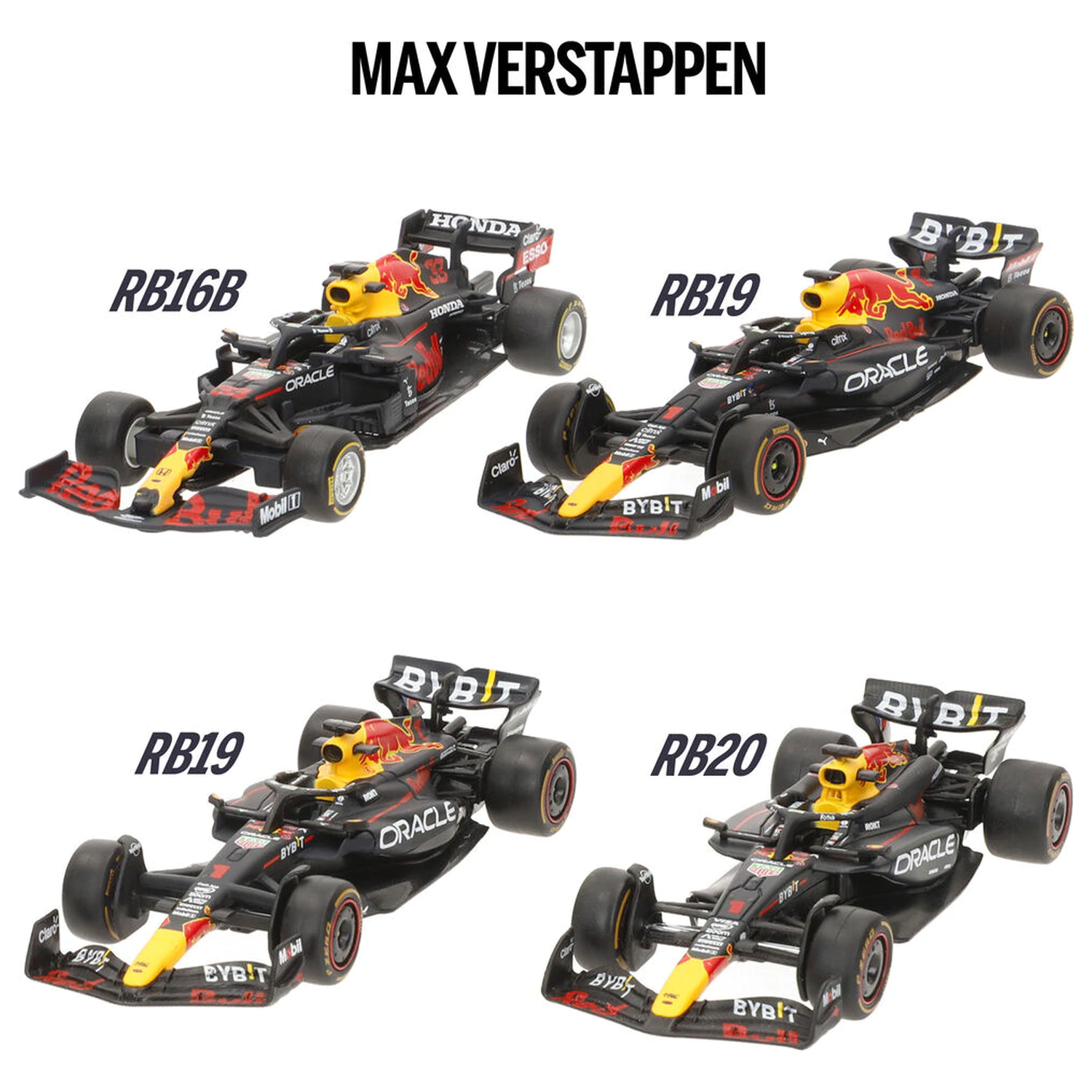 F1 Red Bull Championships Metallpackung 4 Autos Produktfoto