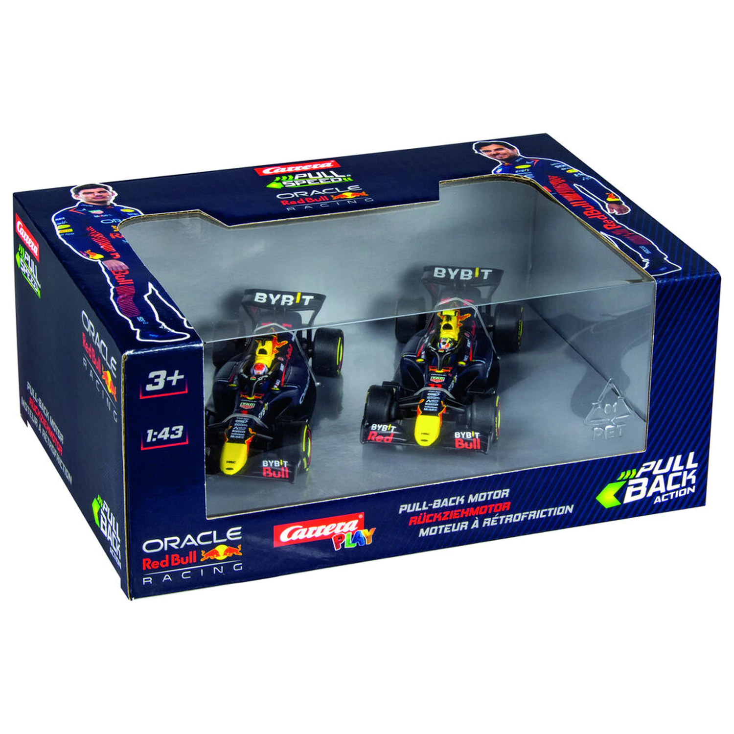 F1 Red Bull Double Action Packung 2 Autos Rückzug Produktfoto