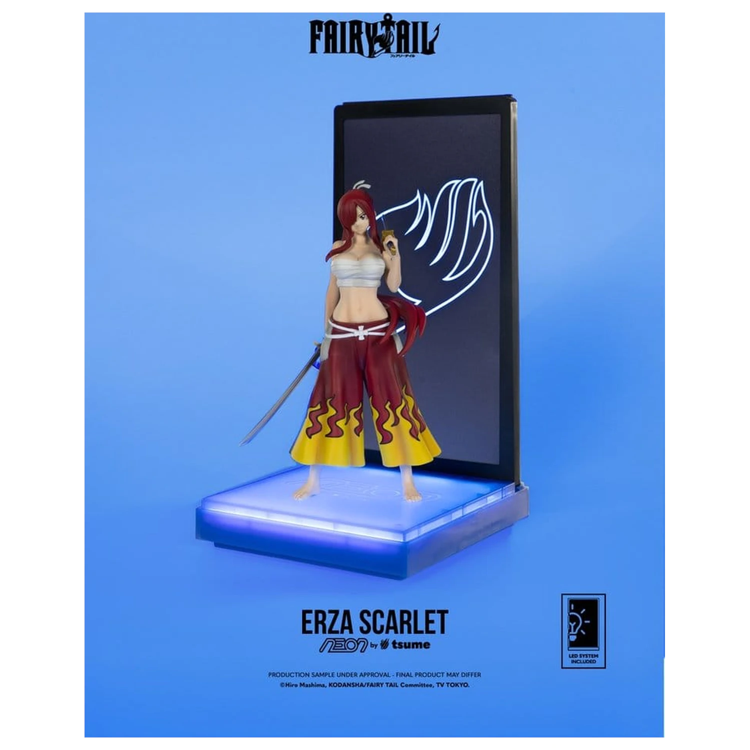 Fairy Tail Neon Figur 1/9 Erza Scarlet 25 cm Produktfoto