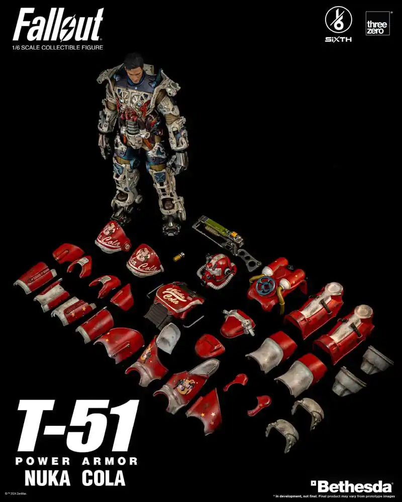 Fallout Action Figur 1/6 T-51 Nuka Cola Power Armor 37 cm Produktfoto