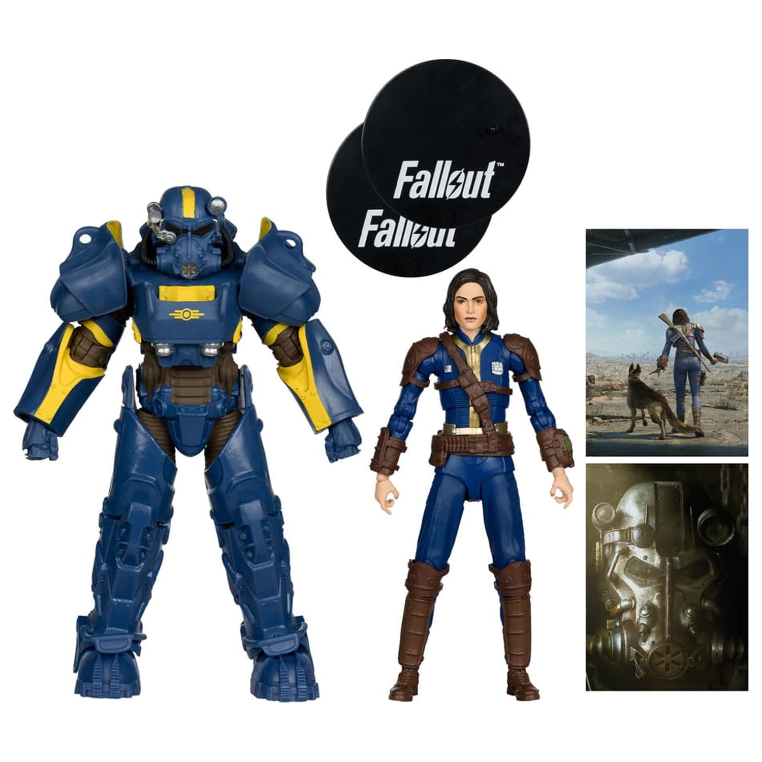 Fallout 4 Statuen 2er-Pack T-60 Vault Tec & Sole Survivor 18 cm Produktfoto