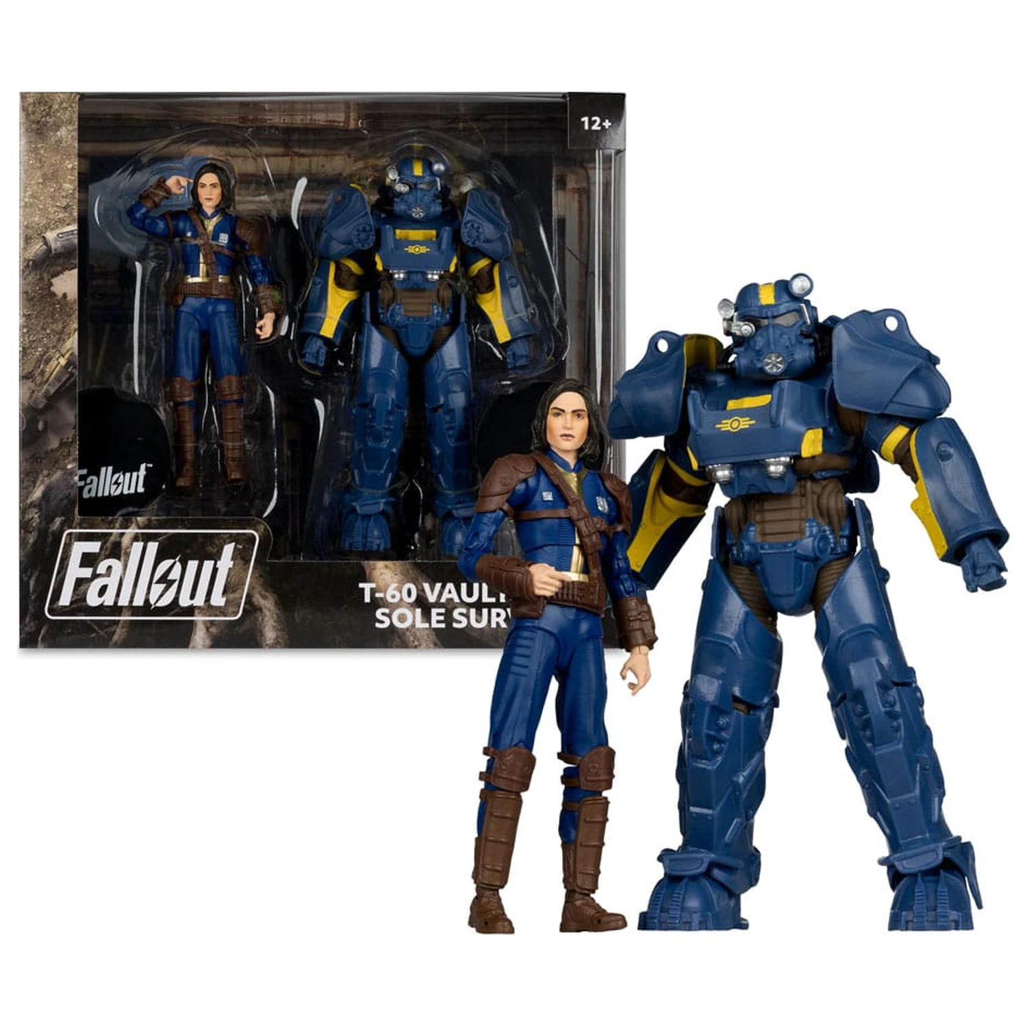 Fallout 4 Statuen 2er-Pack T-60 Vault Tec & Sole Survivor 18 cm Produktfoto