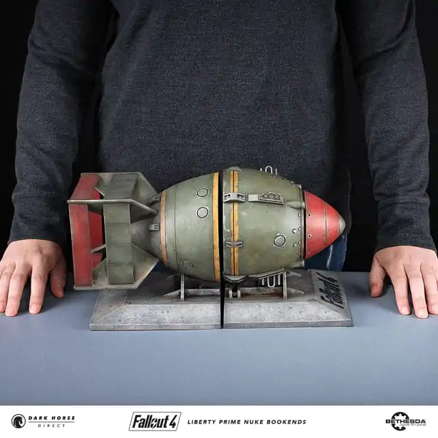 Fallout 4 PVC Statue Liberty Prime Nuke Bomb Bookends 17 cm Produktfoto