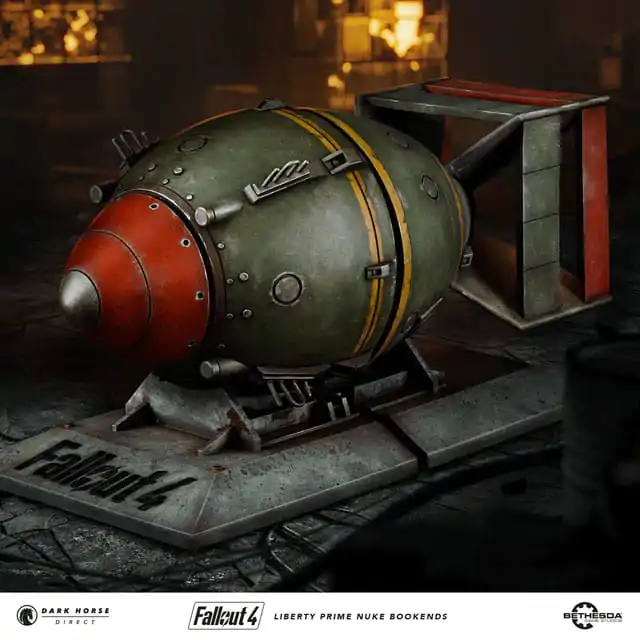 Fallout 4 PVC Statue Liberty Prime Nuke Bomb Bookends 17 cm Produktfoto