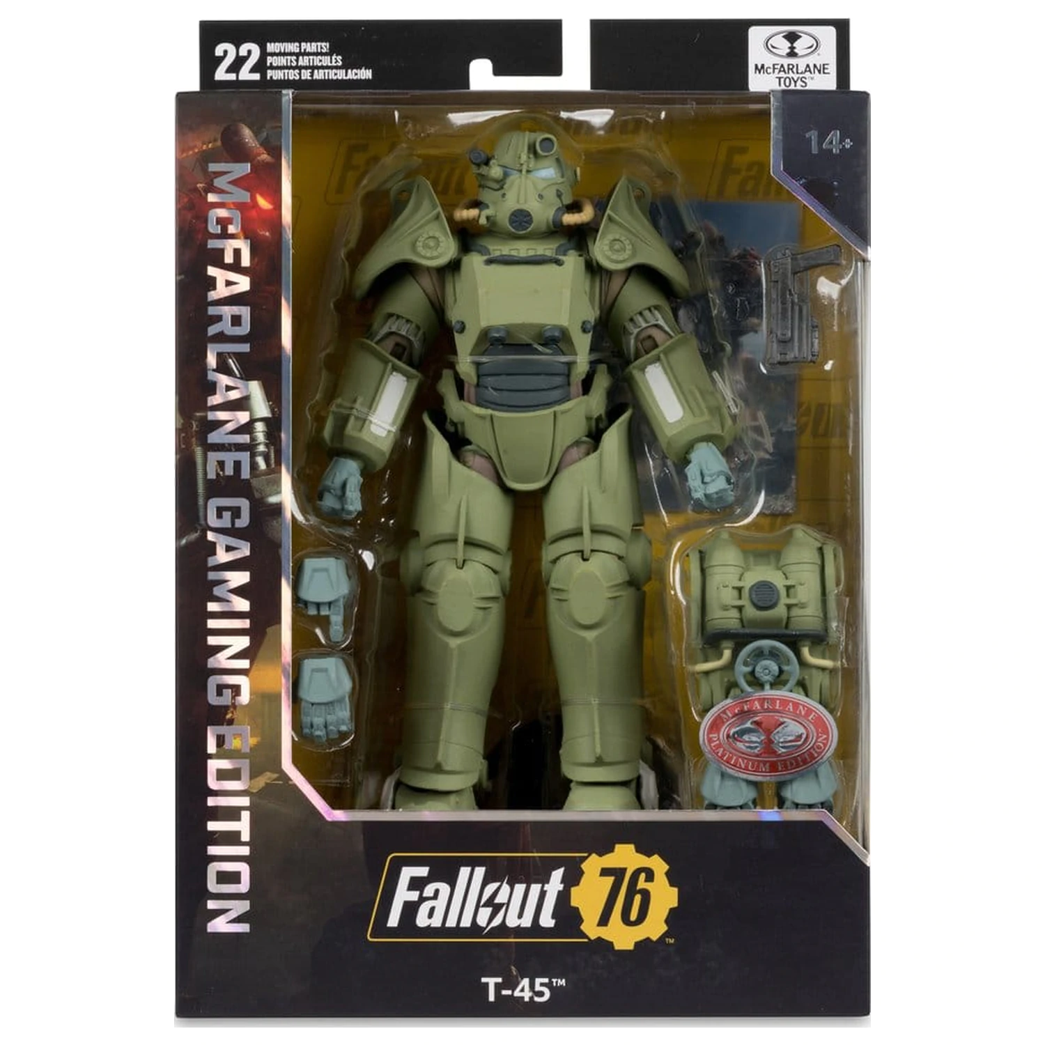 Fallout 76 Gaming Edition Actionfigur T-45 Military Armor (Red Platinum Edition) 20 cm Produktfoto