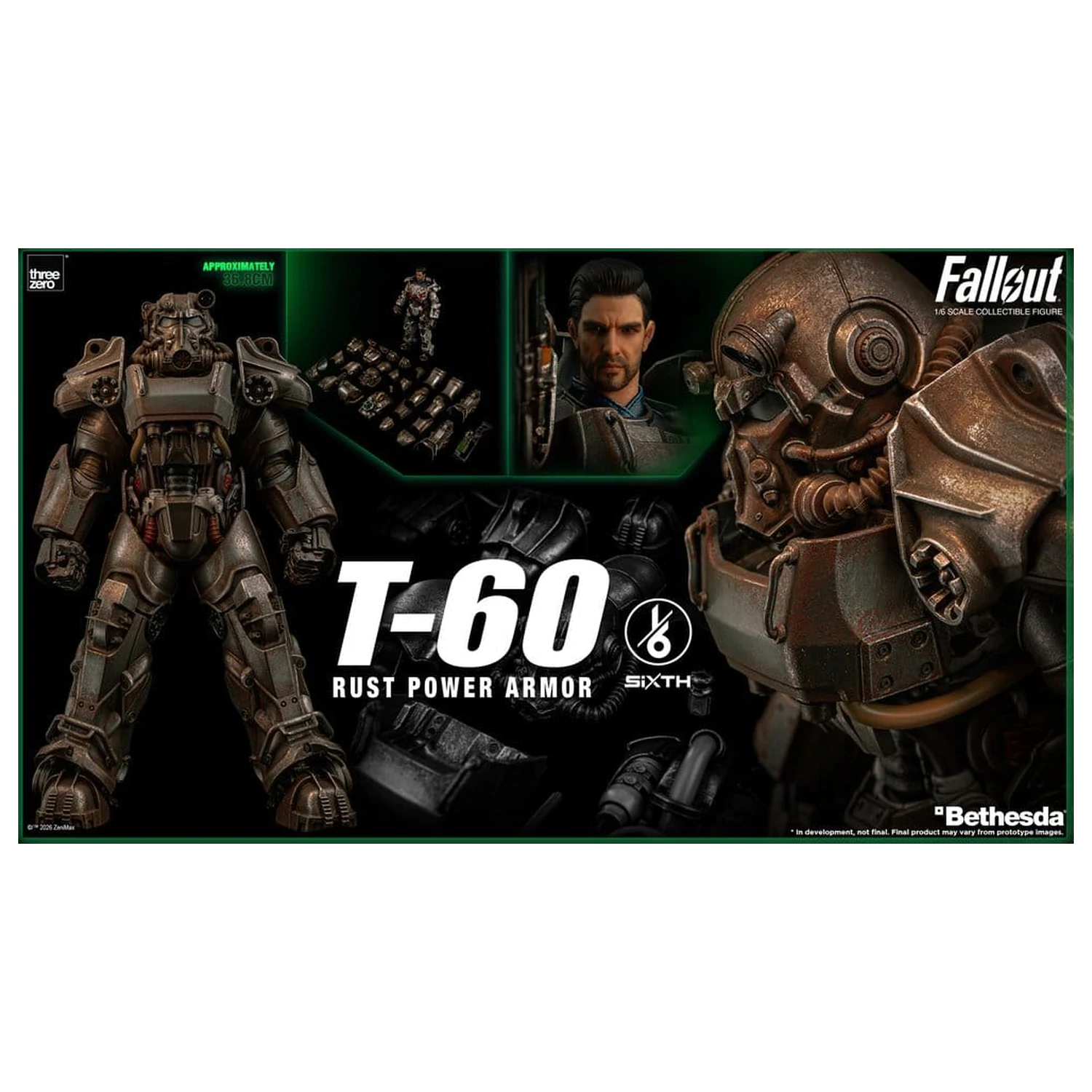 Fallout Actionfigur 1/6 T-60 Rust Power Armor Produktfoto