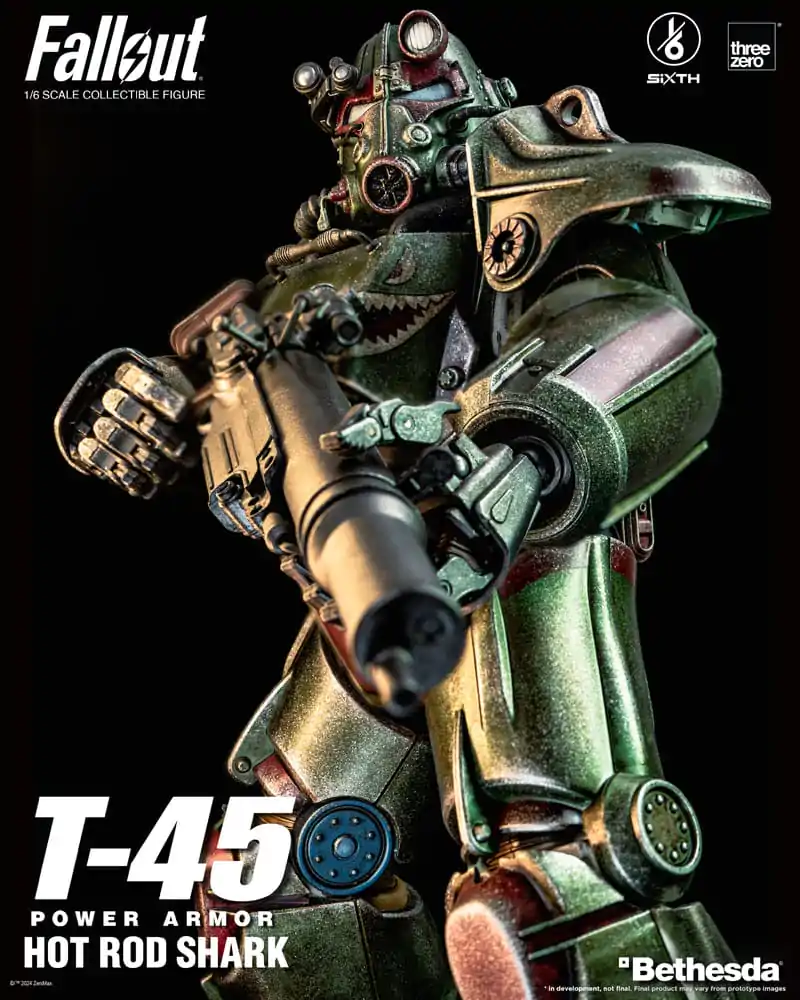 Fallout FigZero Actionfigur 1/6 T-45 Hot Rod Shark Power Armor 37 cm Produktfoto