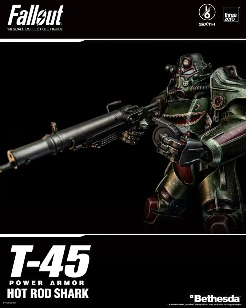 Fallout FigZero Actionfigur 1/6 T-45 Hot Rod Shark Power Armor 37 cm termékfotó