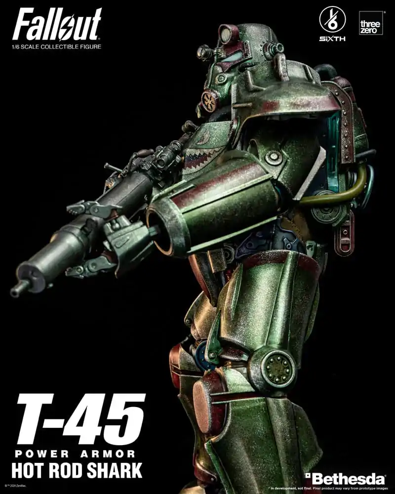 Fallout FigZero Actionfigur 1/6 T-45 Hot Rod Shark Power Armor 37 cm termékfotó