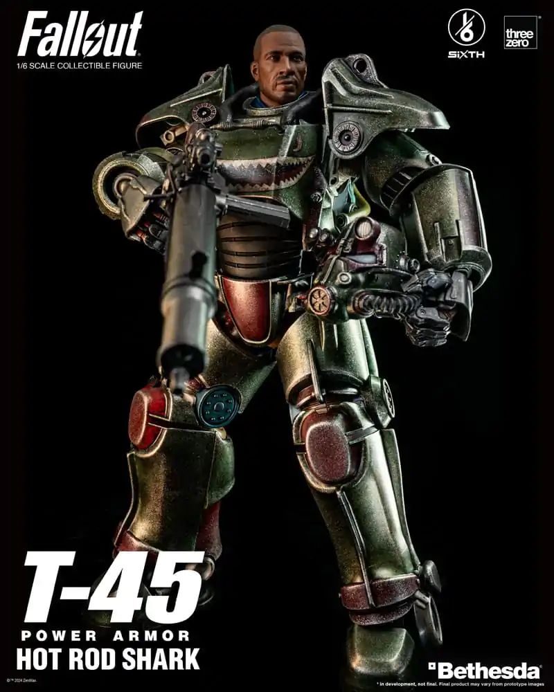 Fallout FigZero Actionfigur 1/6 T-45 Hot Rod Shark Power Armor 37 cm Produktfoto