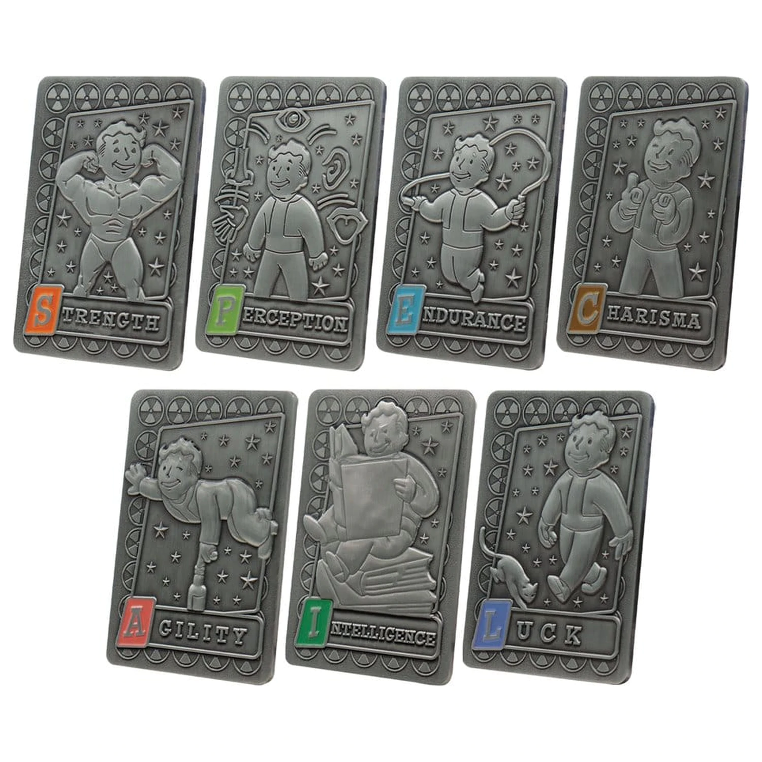 Fallout Ingots mit Album S.P.E.C.I.A.L. Perk Card Sammleralbum Produktfoto