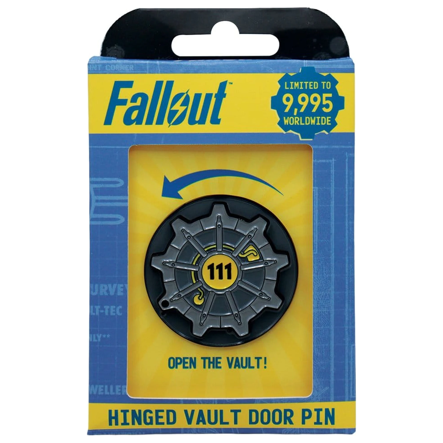 Fallout Anstecker Vault Tür 111 Limitierte Auflage Scharnier Produktfoto