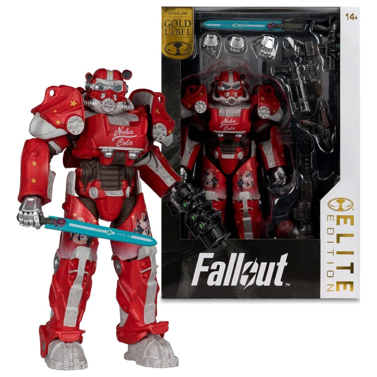 Fallout McFarlane Elite Edition Actionfigur Fallout 76 Nuka Cola T-60 (Gold Label) 19 cm Produktfoto