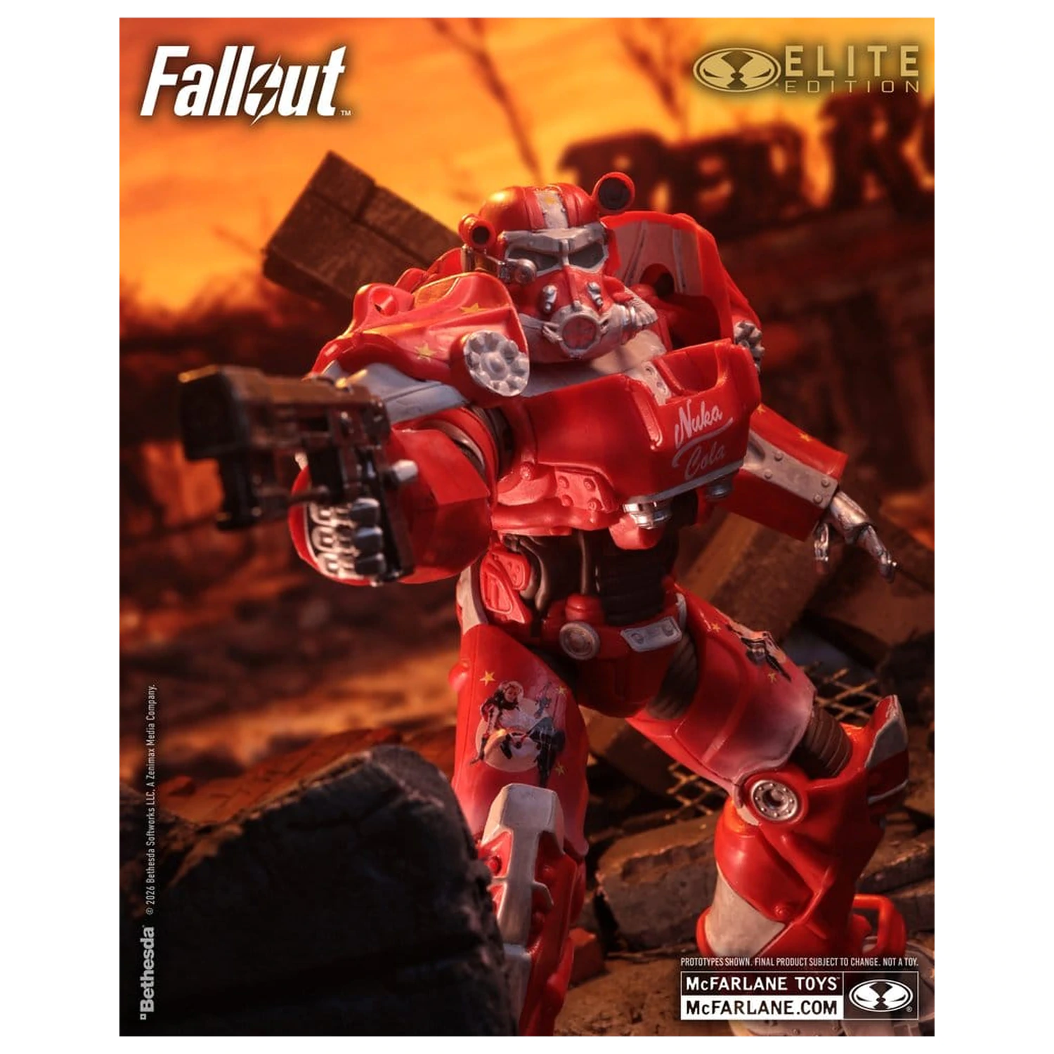 Fallout McFarlane Elite Edition Actionfigur Fallout 76 Nuka Cola T-60 (Gold Label) 19 cm Produktfoto