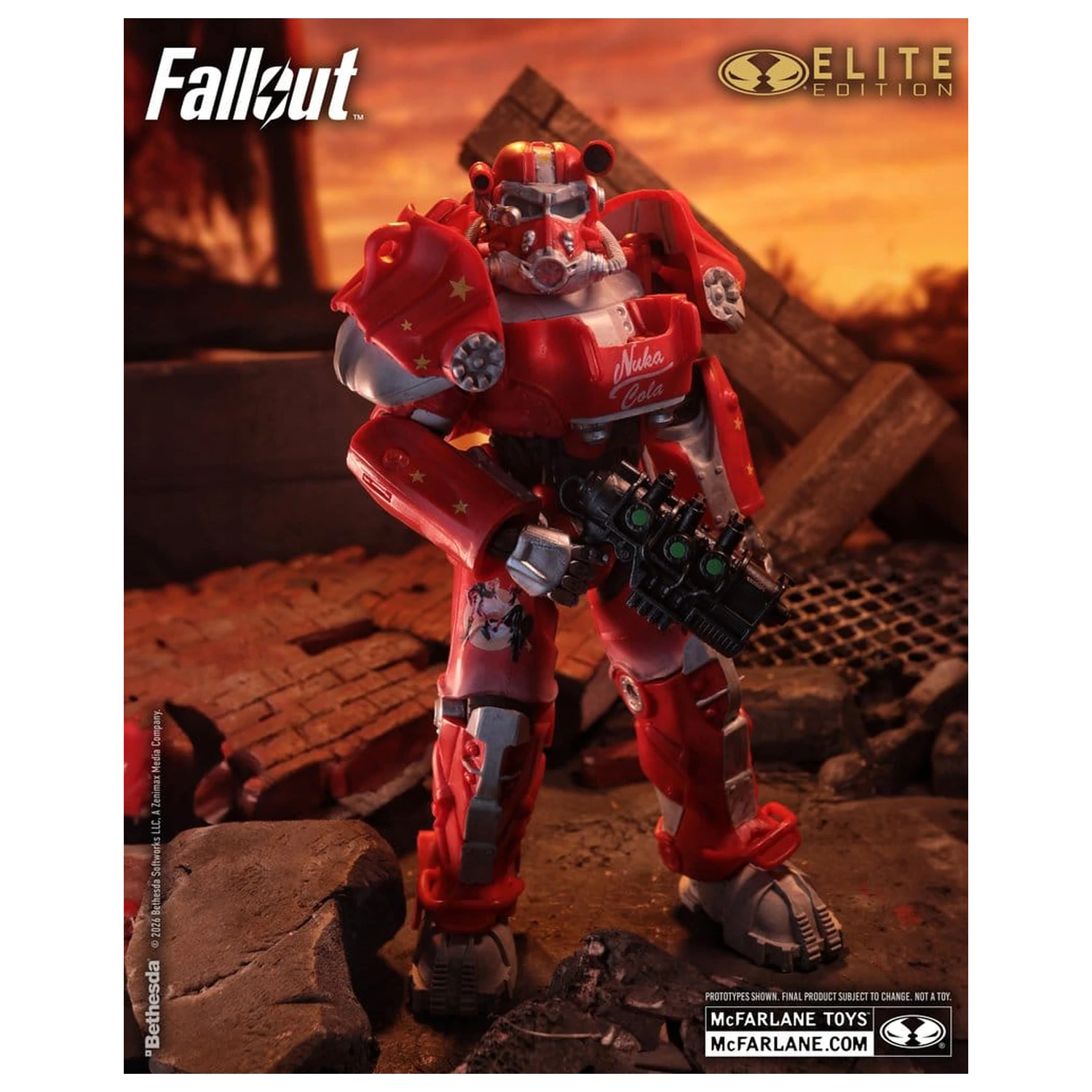 Fallout McFarlane Elite Edition Actionfigur Fallout 76 Nuka Cola T-60 (Gold Label) 19 cm Produktfoto