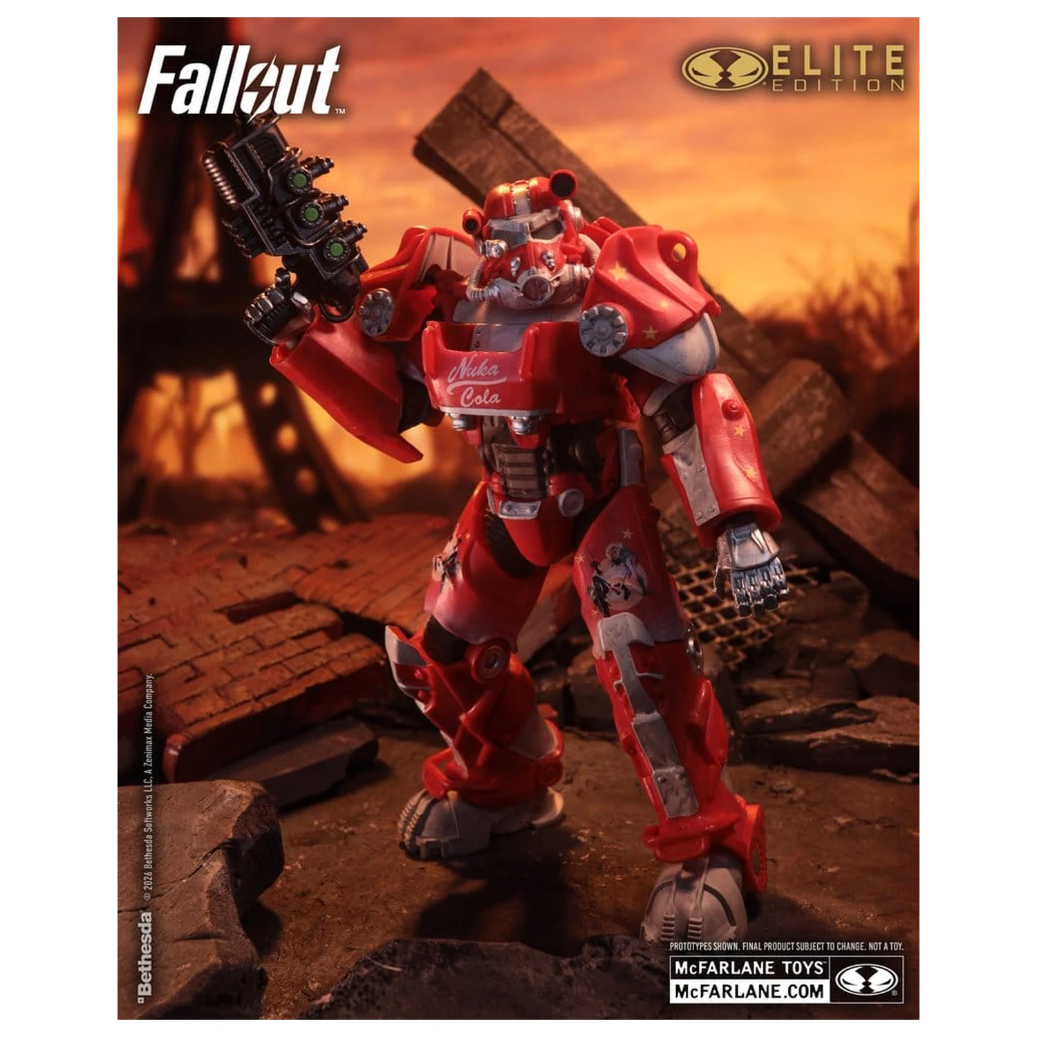 Fallout McFarlane Elite Edition Actionfigur Fallout 76 Nuka Cola T-60 (Gold Label) 19 cm Produktfoto