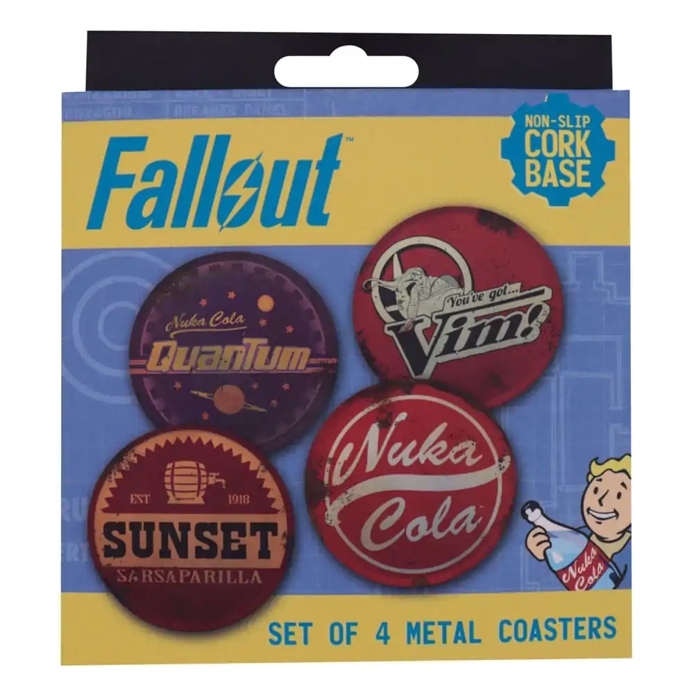 Fallout Untersetzer 4er-Pack Metall Getränke Produktfoto