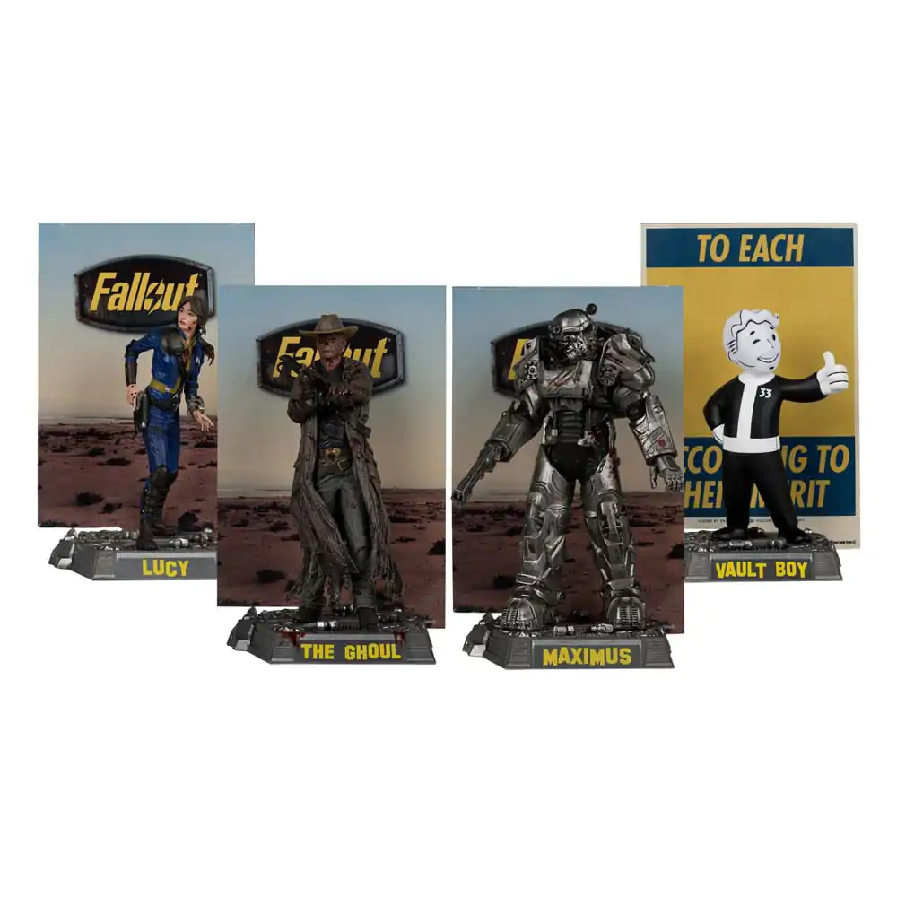 Fallout Movie Maniacs PVC Statuen 4er-Pack Lucy, Maximus, The Ghoul & Vault Boy 15 cm termékfotó