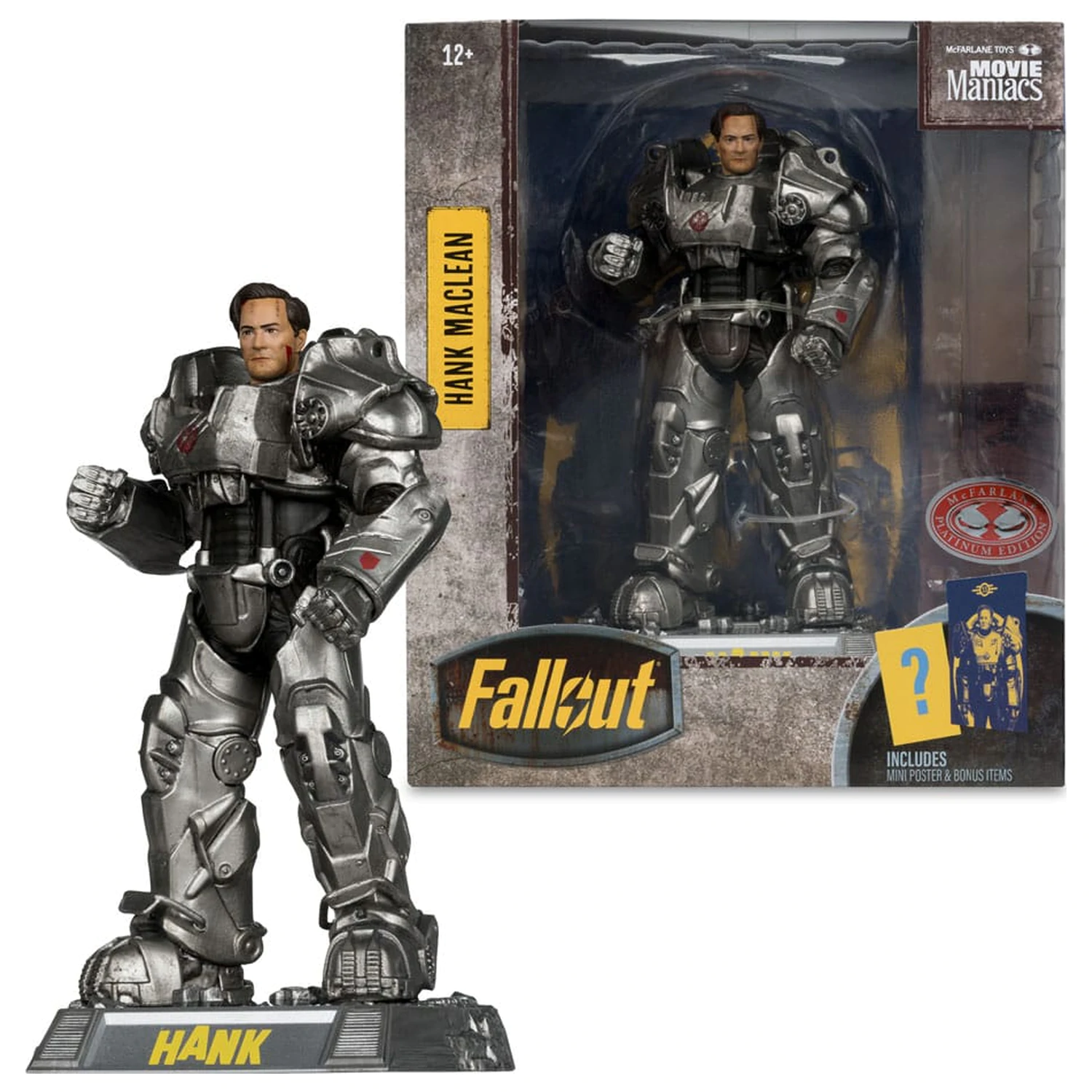 Fallout Movie Maniacs Actionfigur Hank Maclean (Season 2) (Red Platinum Edition) 17 cm Produktfoto