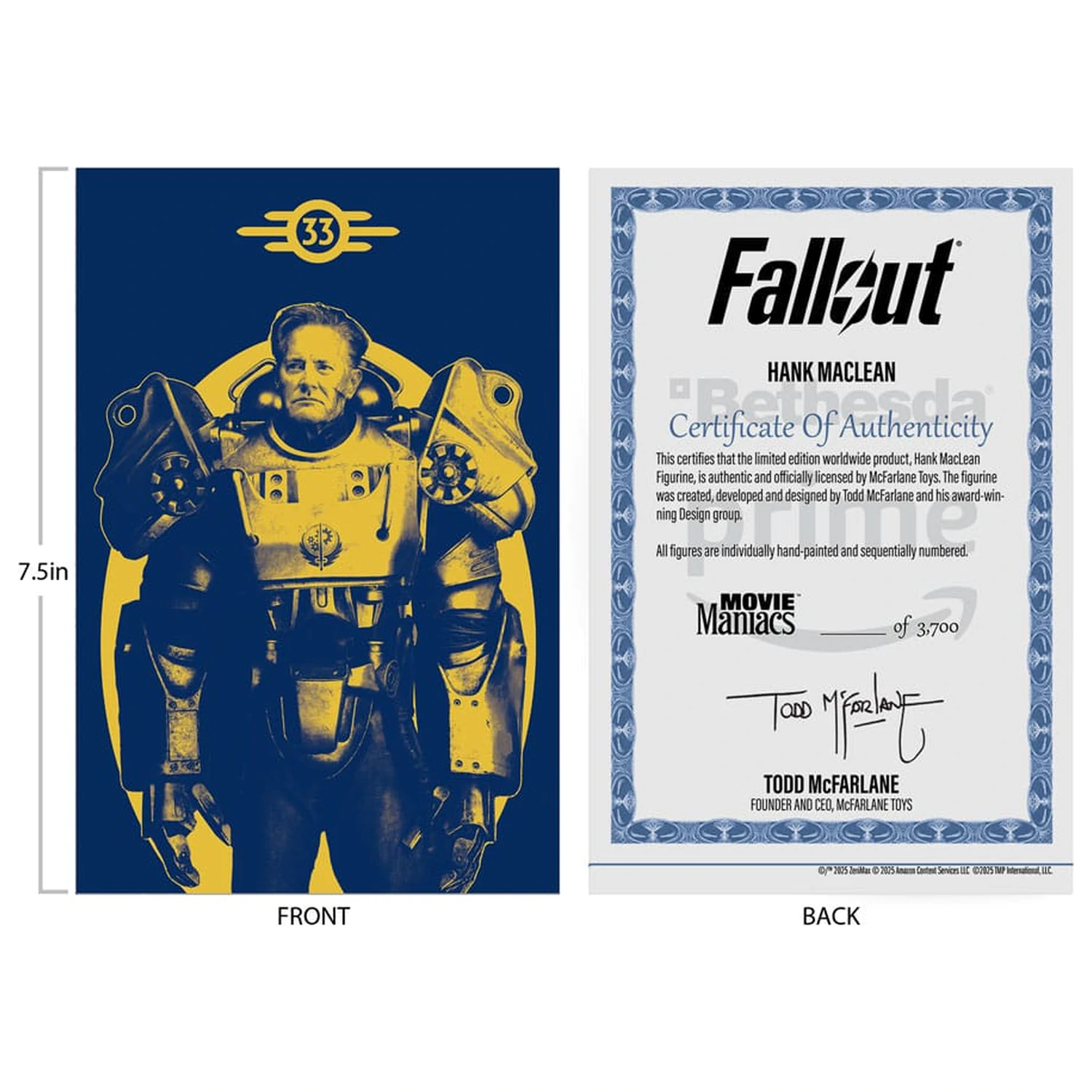 Fallout Movie Maniacs Actionfigur Hank Maclean (Season 2) (Red Platinum Edition) 17 cm Produktfoto