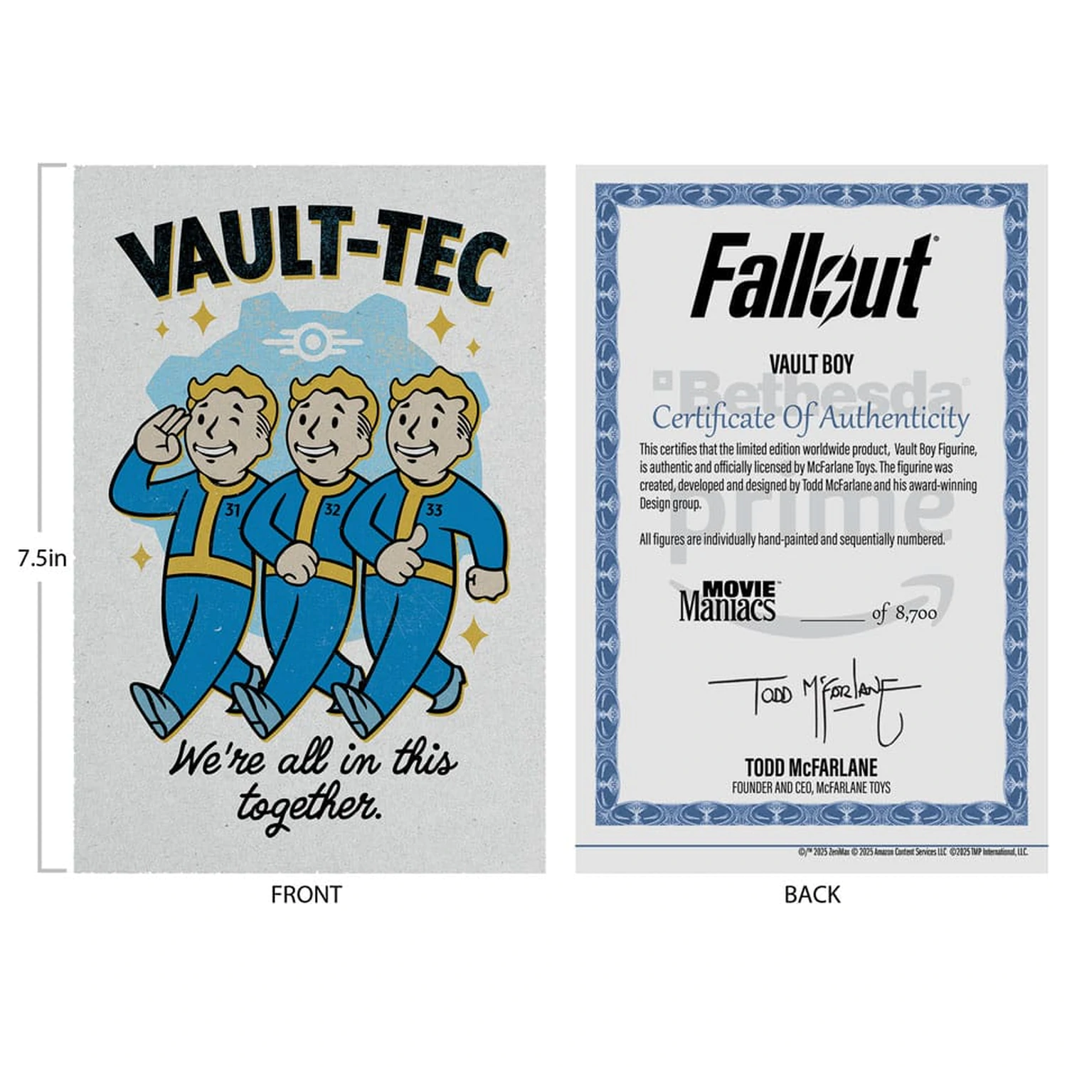 Fallout Movie Maniacs Actionfigur Vault Boy Version 1 14 cm Produktfoto