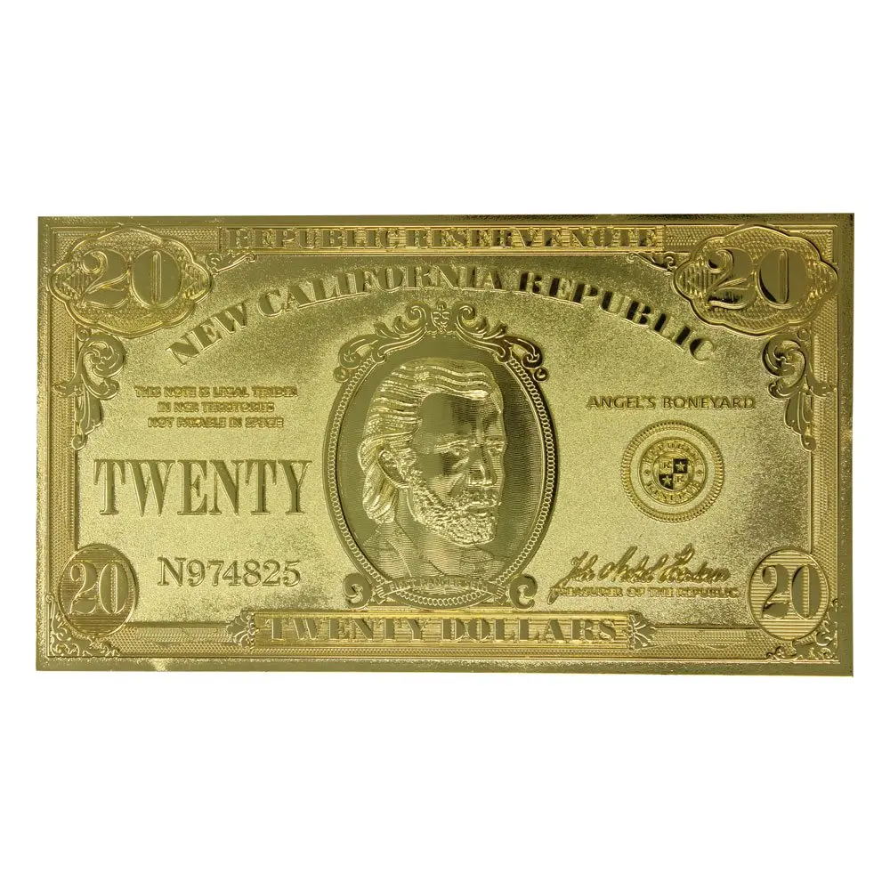 Fallout: New Vegas Replik New California Republik 20 Dollar Bill (vergoldet) Produktfoto
