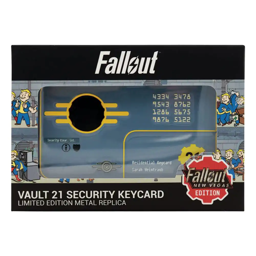 Fallout: New Vegas Replika Vault 21 Security Schlüsselkarte Limitierte Edition Produktfoto