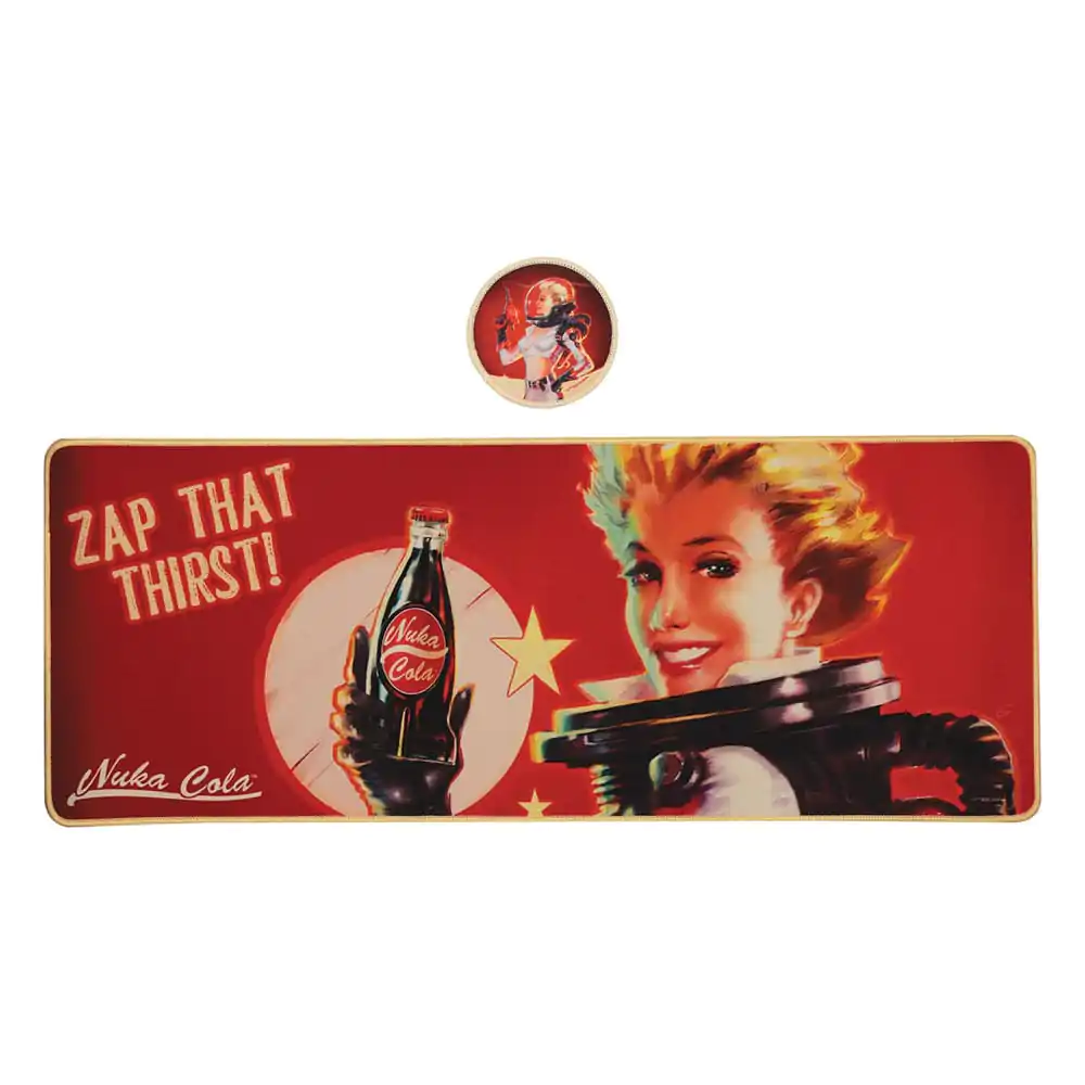Fallout Schreibtischunterlage & Untersetzer Set Nuka-Cola Produktfoto