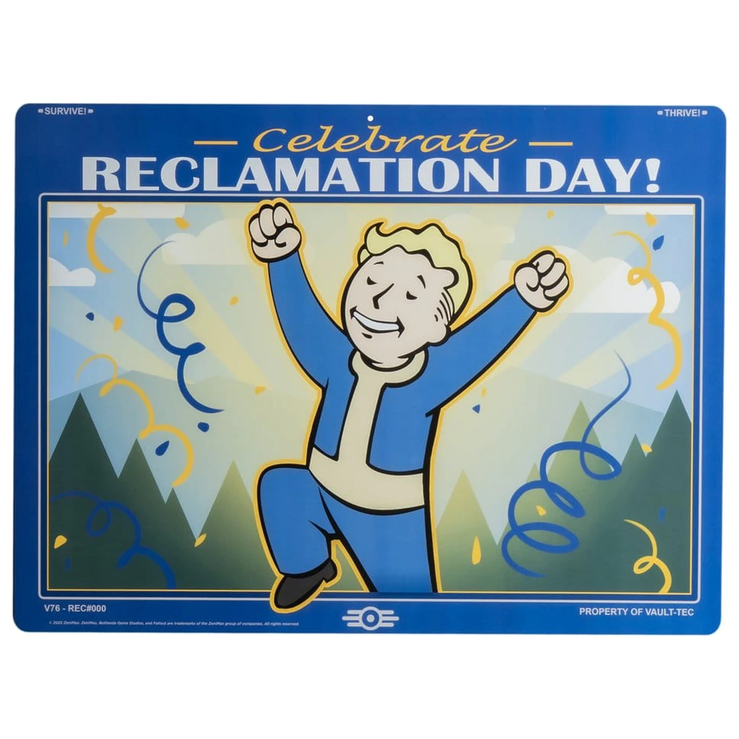 Fallout Metallschild Reclamation Day Produktfoto