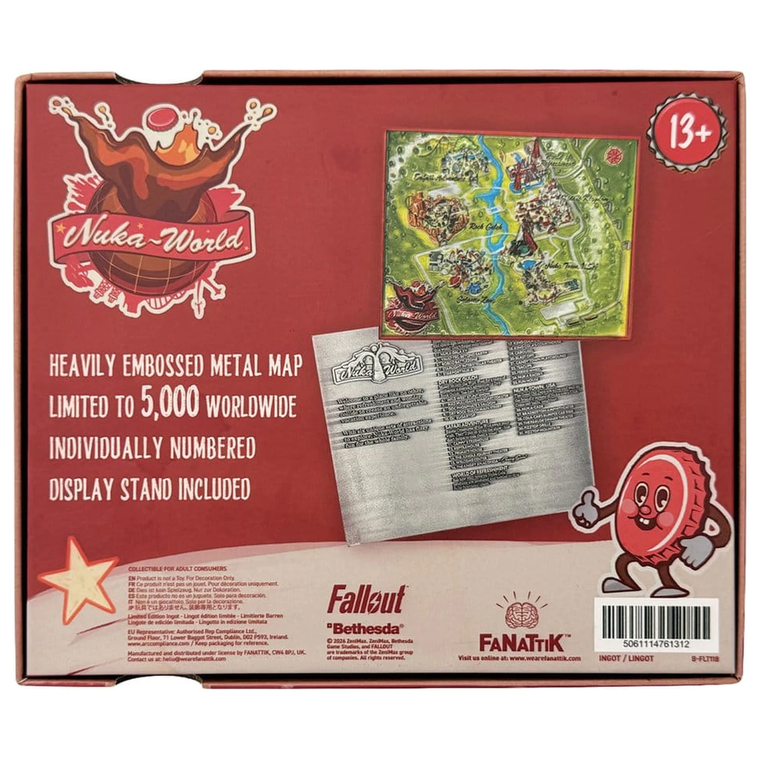 Fallout Replica Metall Landkarte Nuka-World Limited Edition 16 x 13 cm Produktfoto